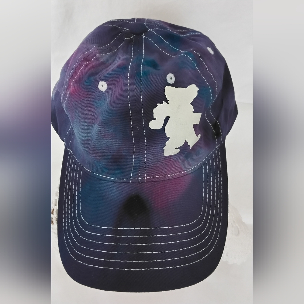 Tie-Dye Bear Graphic Big X Cap
